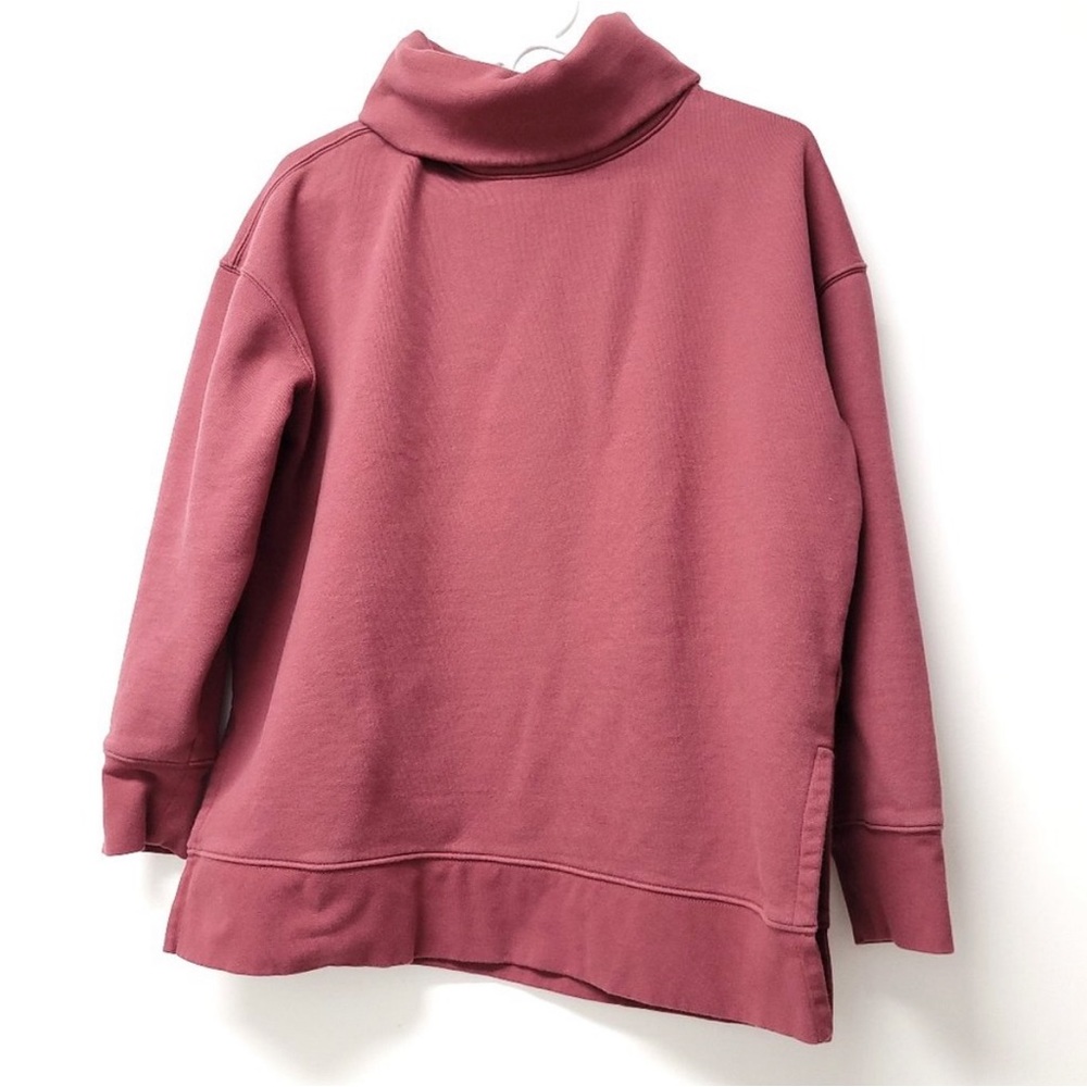 Athleta Womens Turtleneck Long Sleeve Sweatshirt Size M Red